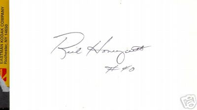 RICK HONEYCUTT DODGERS A'S SIGNED 3X5 INDEX CARD