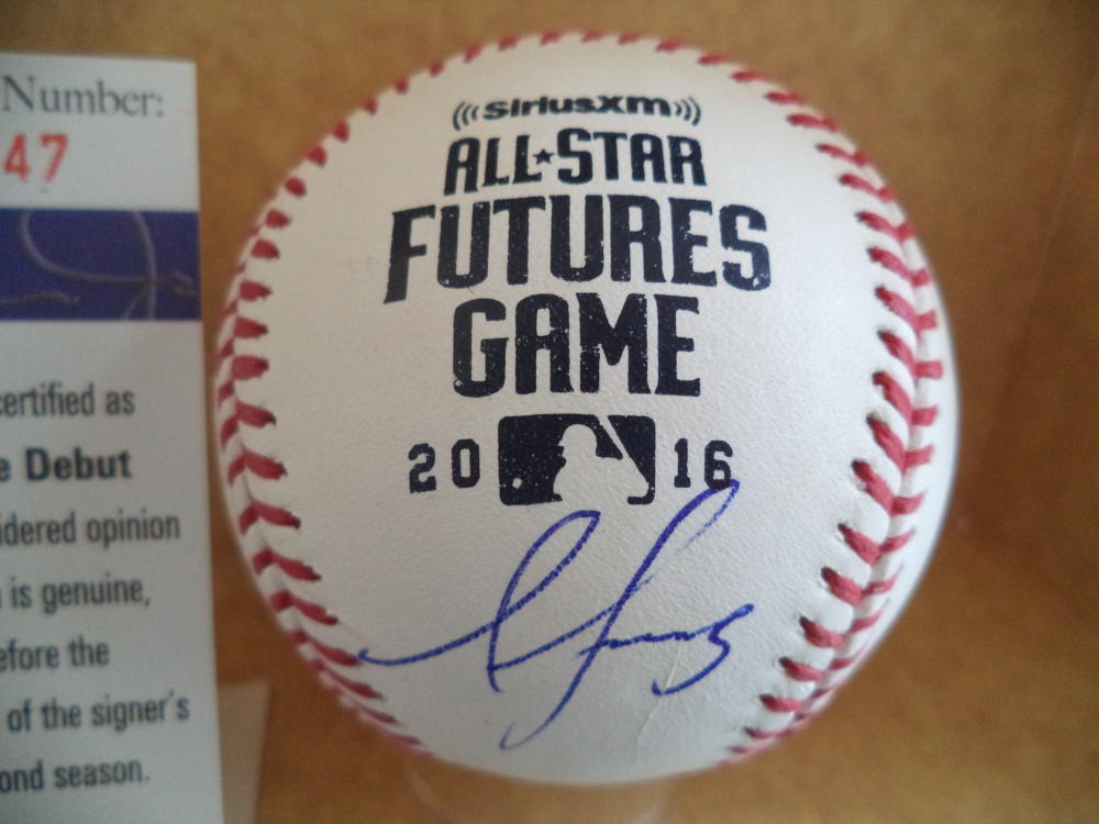 ALEX REYES CARDINALS SIGNED SIGNATURE DEBUT 2016 FUTURE GAMES BASEBALL SD50047