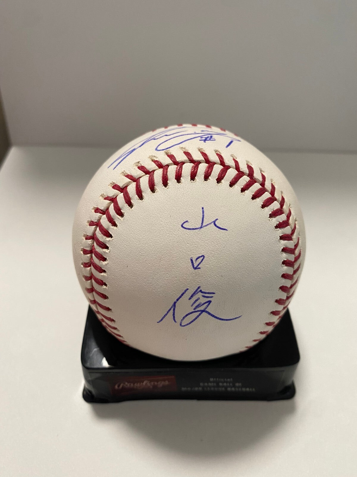 SHUN YAMAGUCHI JAPANESE BLUE JAYS SIGNED AUTOGRAPHED M.L. BASEBALL BECKETT