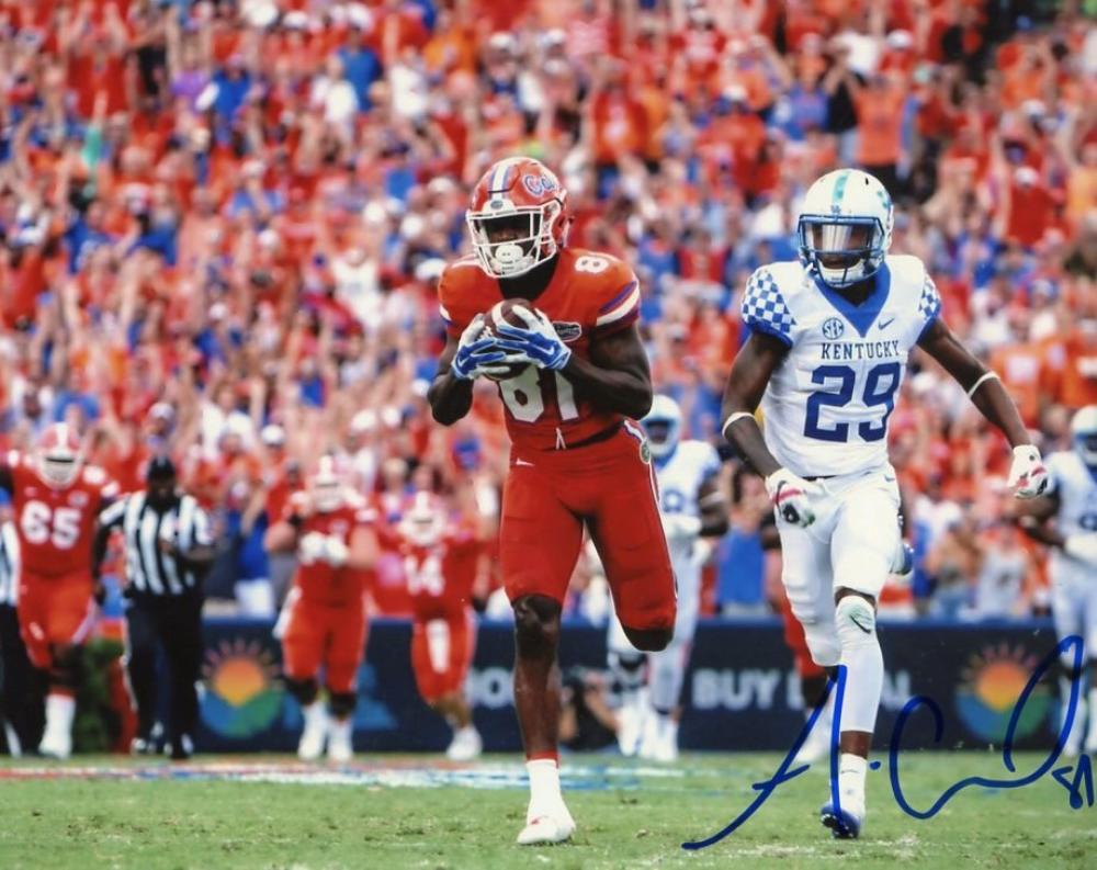 ANTONIO CALLAWAY FLORIDA GATORS CATCH SIGNED AUTOGRAPHED 8X10 PHOTO W/COA