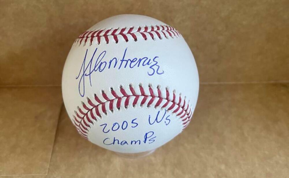 JOSE CONTRERAS 2005 WS CHAMPS WHITE SOX SIGNED M.L. BASEBALL BECKETT WITNESS 