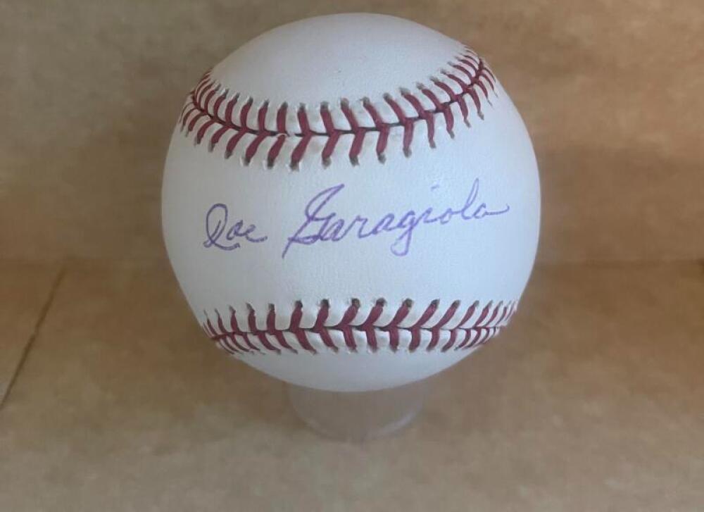 JOE GARAGIOLA CARDINALS FAMOUS ANNOUNCER SIGNED EXPOS BASEBALL BECKETT AUTH