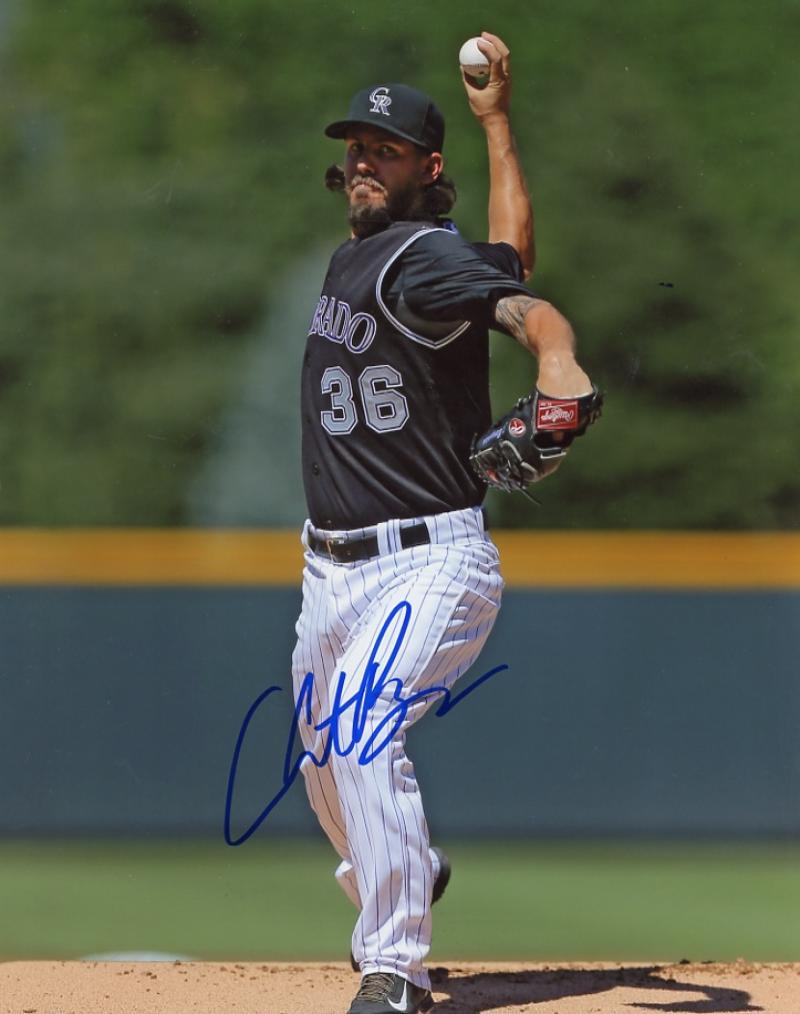 CHRISTIAN  BERGMAN  COLORADO  ROCKIES   SIGNED AUTOGRAPHED 8X10 PHOTO  W/COA