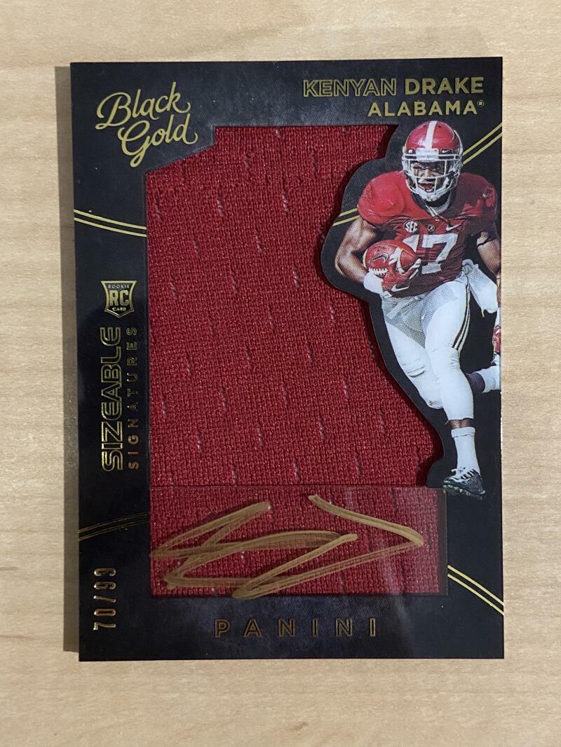 2016 BLACK GOLD KENYAN DRAKE SIZEABLE SIGNATURES JERSEY AUTO /99
