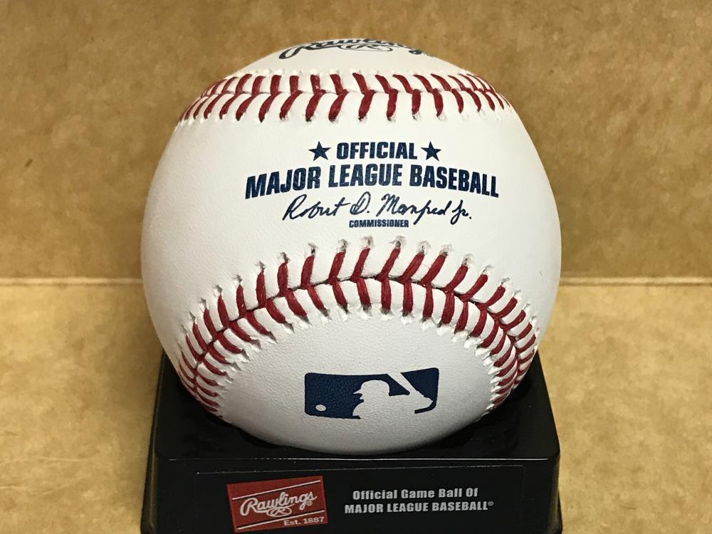 JACK MCKEON 2003 WS MARLINS SIGNED M.L. BASEBALL W/ COA 