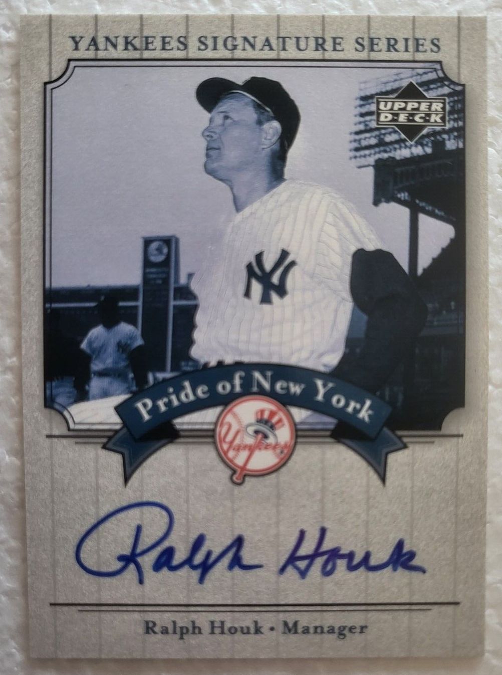 2003 UPPER DECK YANKEES SIGNATURE SERIES PRIDE OF NEW YORK RALPH HOUK CARD