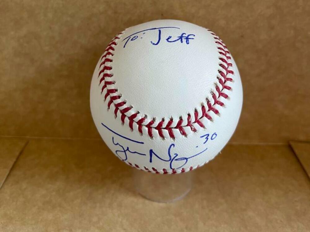 TYLER NAQUIN CINCINNATI REDS  SIGNED AUTO M.L. BASEBALL BAS BA29530