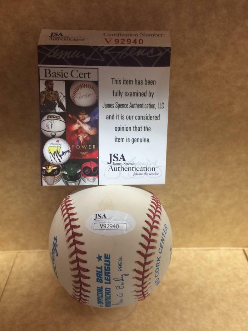 FRANK ROBINSON BALTIMORE ORIOLES SIGNED AUTOGRAPHED A.L. BASEBALL JSA V92940