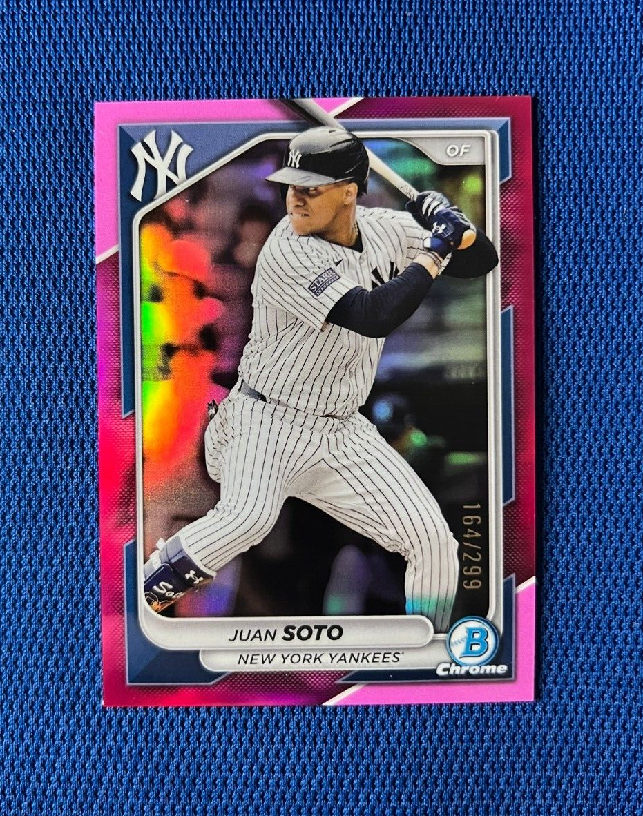 2024 BOWMAN CHROME JUAN SOTO NY YANKEES PINK REFRACTOR #89 CARD /299