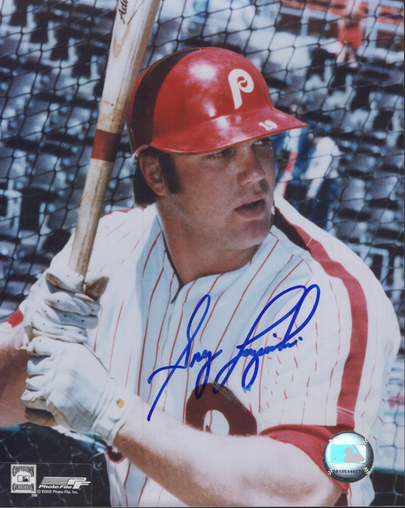 GREG LUZINSKI   PHILADELPHIA PHILLIES SIGNED AUTOGRAPHED 8X10 PHOTO W/ COA