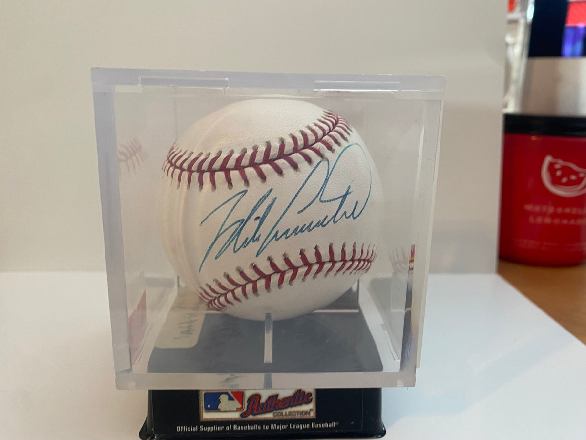 MIKE LIEBERTHAL PHILADELPHIA PHILLIES SIGNED AUTO M.L. BASEBALL W/COA W/CUBE