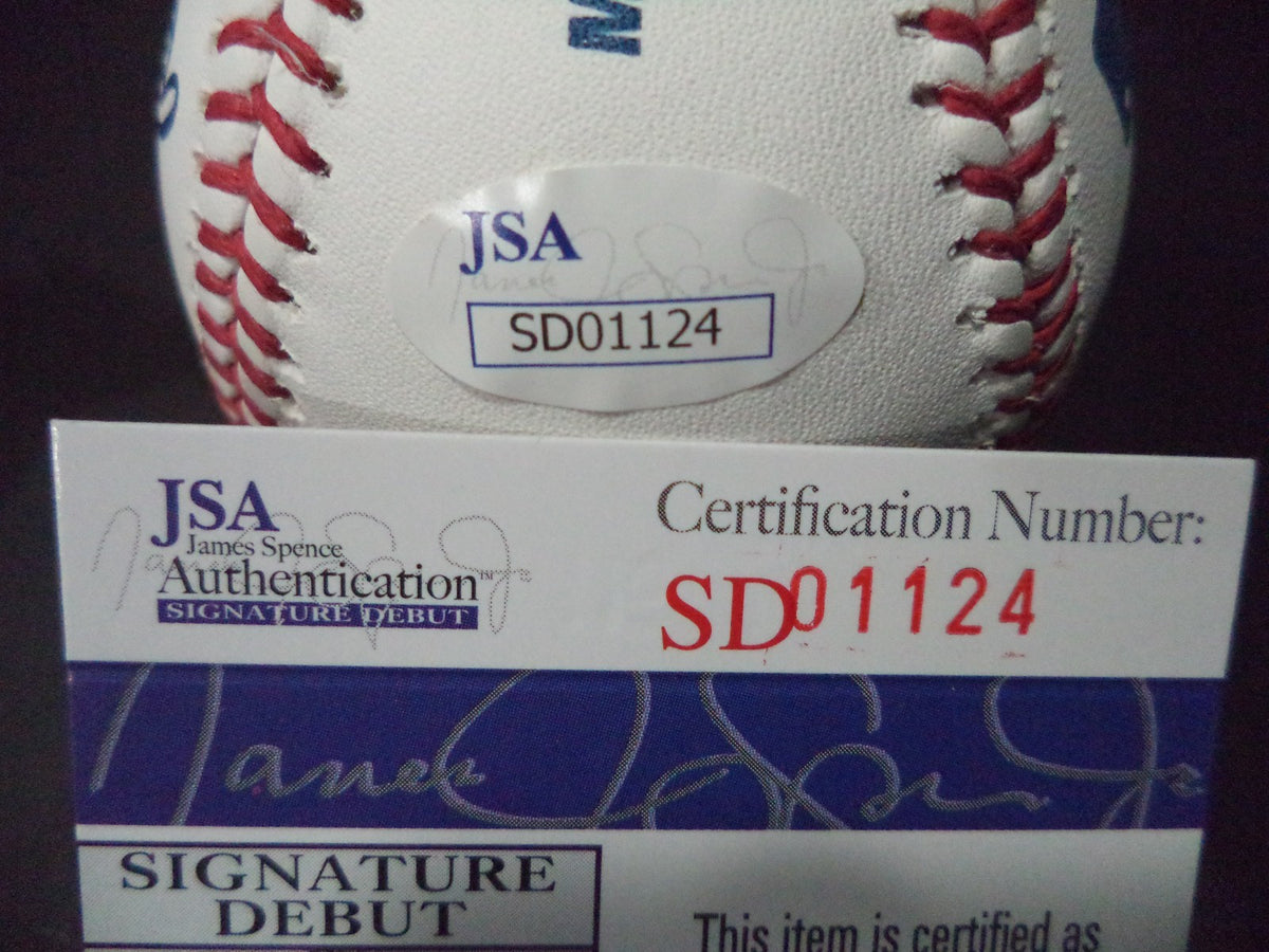 PHIL ERVIN CINCINNATI REDS SIGNED M.L BASEBALL SIGNATURE DEBUT JSA COA #SD01124