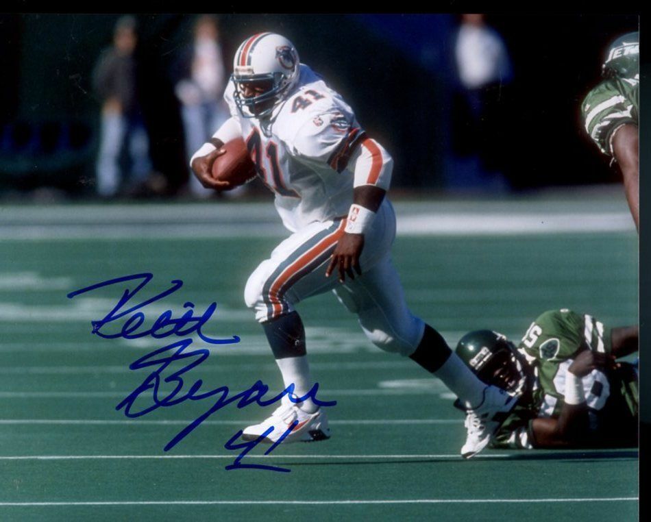 KEITH  BYARS  MIAMI  DOLPHINS   SIGNED AUTO  8X10