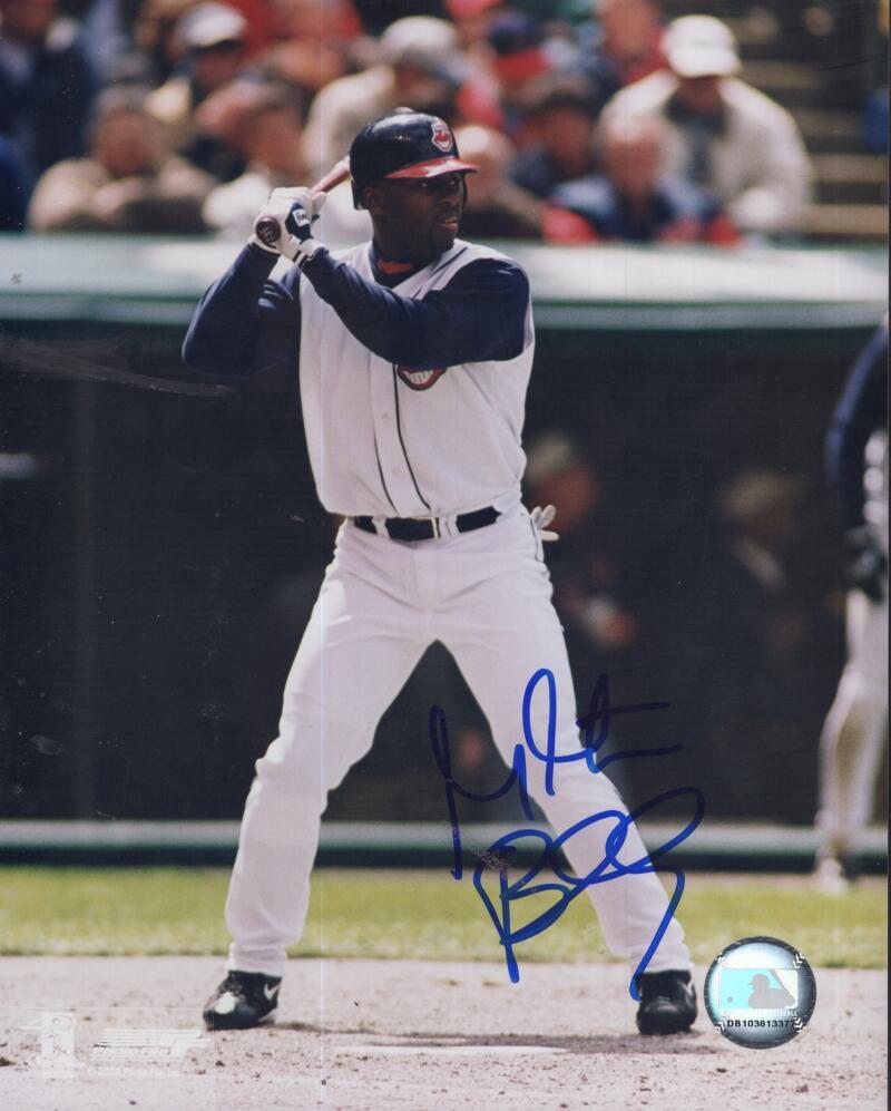 MILTON BRADLEY  INDIANS SIGNED AUTOGRAPHED 8X10  PHOTO  W/ COA