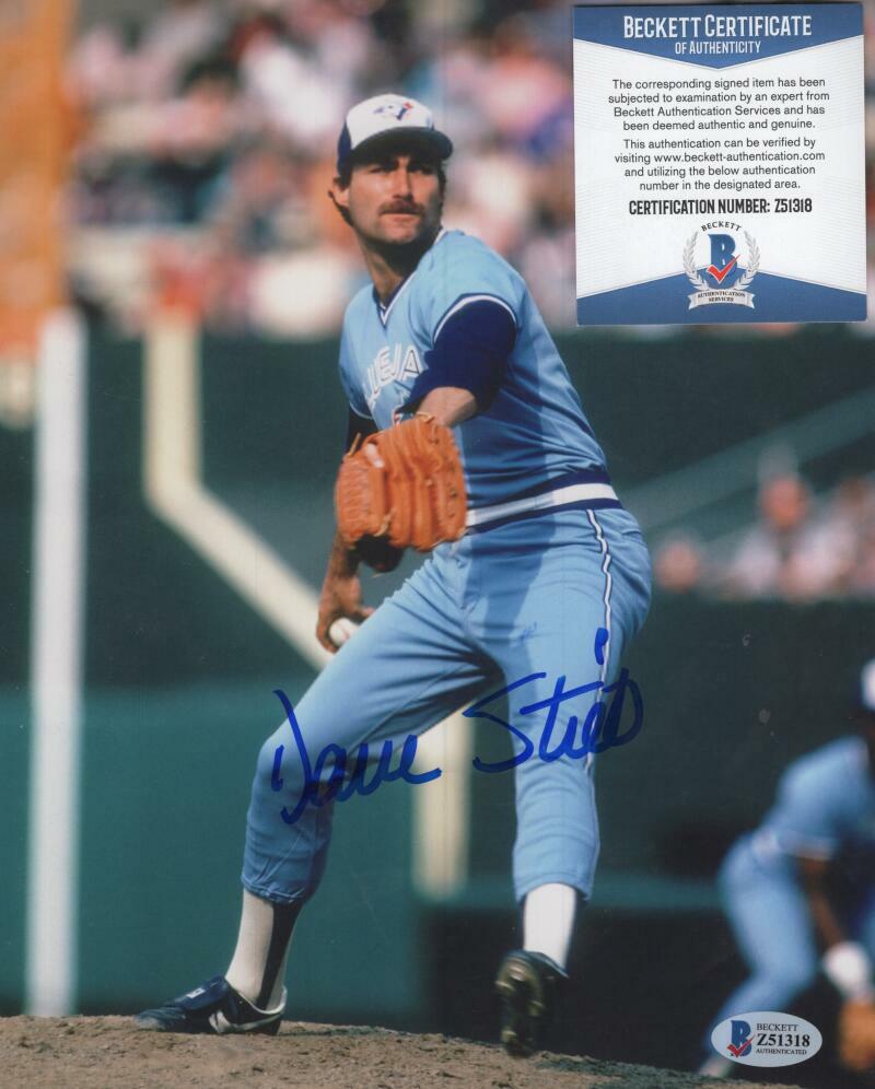 DAVE STIEB TORONTO BLUE JAYS SIGNED 8X10 PHOTO BECKETT  Z51318