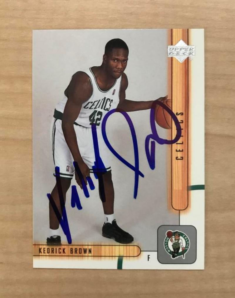 KEDRICK BROWN BOSTON CELTICS SIGNED AUTOGRAPHED 2002 UPPER DECK CARD #235 W/COA