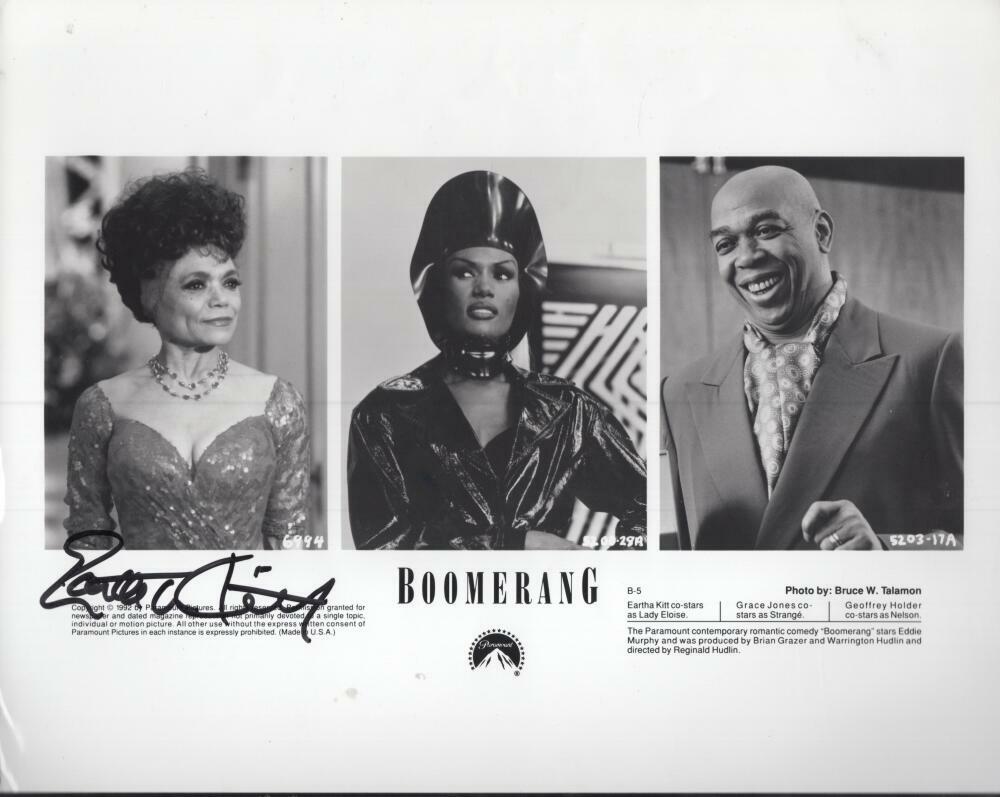 EARTHA KITT BOOMERANG SIGNED AUTOGRAPHED 8X10 PHOTO W/ COA