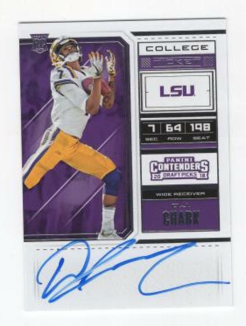2018 PANINI CONTENDERS DRAFT PICK D.J. CHARK LSU COLLEGE TICKET AUTO JAGUARS