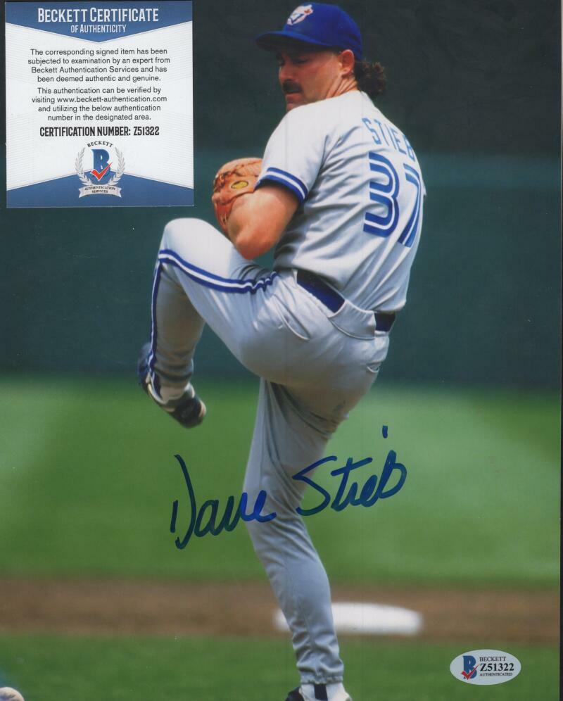 DAVE STIEB TORONTO BLUE JAYS SIGNED 8X10 PHOTO BECKETT  Z51322