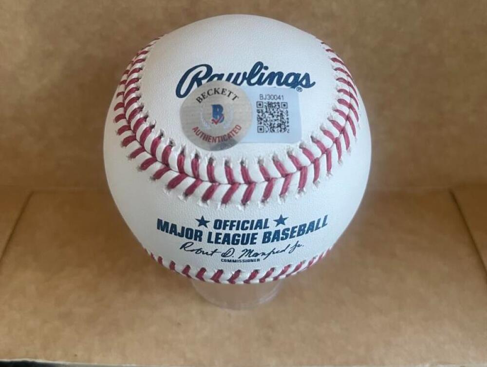 CARLOS JORGE REDS SIGNED AUTOGRAPHED M.L. BASEBALL BECKETT AUTH
