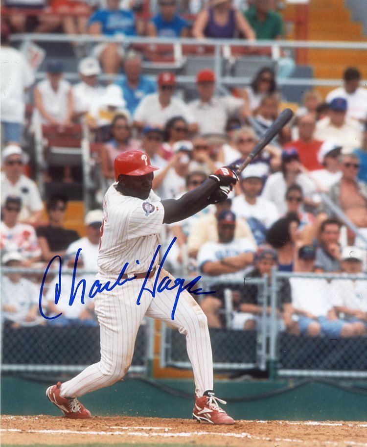 CHARLIE HAYES PHILADELPHIA PHILLIES SIGNED AUTOGRAPHED 8X10 PHOTO W/COA