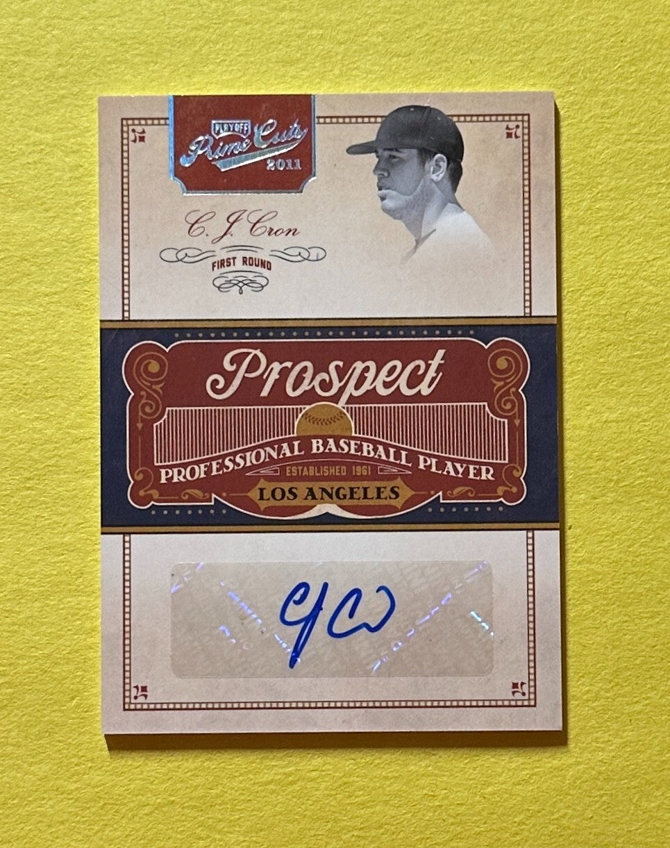 2011 PLAYOFF PRIME CUTS C.J. CRON AUTO /99 #CCR LOS ANGELES