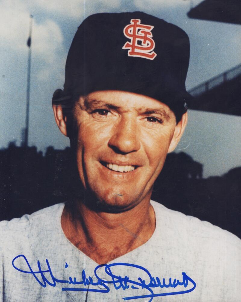 MICKEY MCDERMOTT   CARDINALS SIGNED AUTOGRAPHED 8X10 PHOTO W/ COA