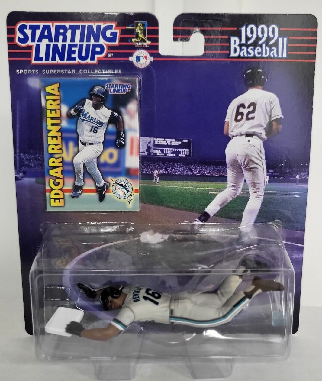1999 STARTING LINEUP EDGAR RENTERIA MARLINS BASEBALL FIGURE ORIGINAL BOX