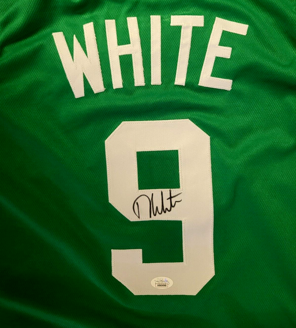 DERRICK WHITE #9 BOSTON CELTICS SIGNED AUTOGRAPHED CUSTOM JERSEY SZ XL JSA COA