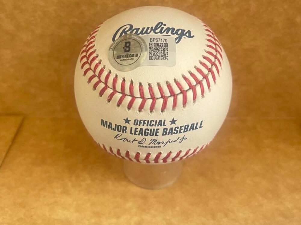 CLIFF POLITTE 05 WS CHAMPS SIGNED AUTOGRAPHED M.L. BASEBALL BECKETT AUTH