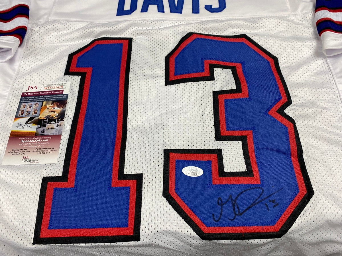GABRIEL DAVIS BUFFALO BILLS SIGNED AUTOGRAPH CUSTOM WHITE JERSEY SZ XL JSA AUTH