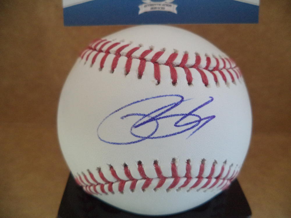 BOBBY BRADLEY CLEVELAND INDIANS ROOKIE YEAR SIGNED ML BASEBALL BECKETT R03078
