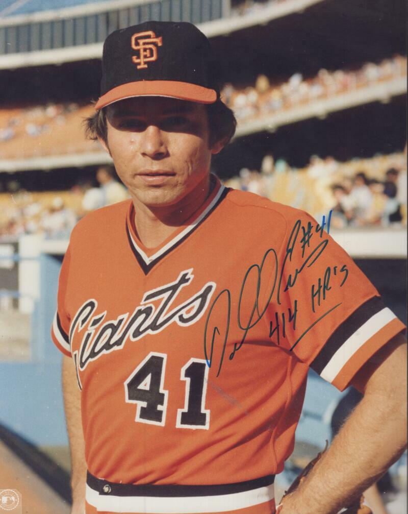 DARRELL EVANS SAN FRANCISCO GIANTS 414 HR'S  SIGNED 8X10 PHOTO W/ COA