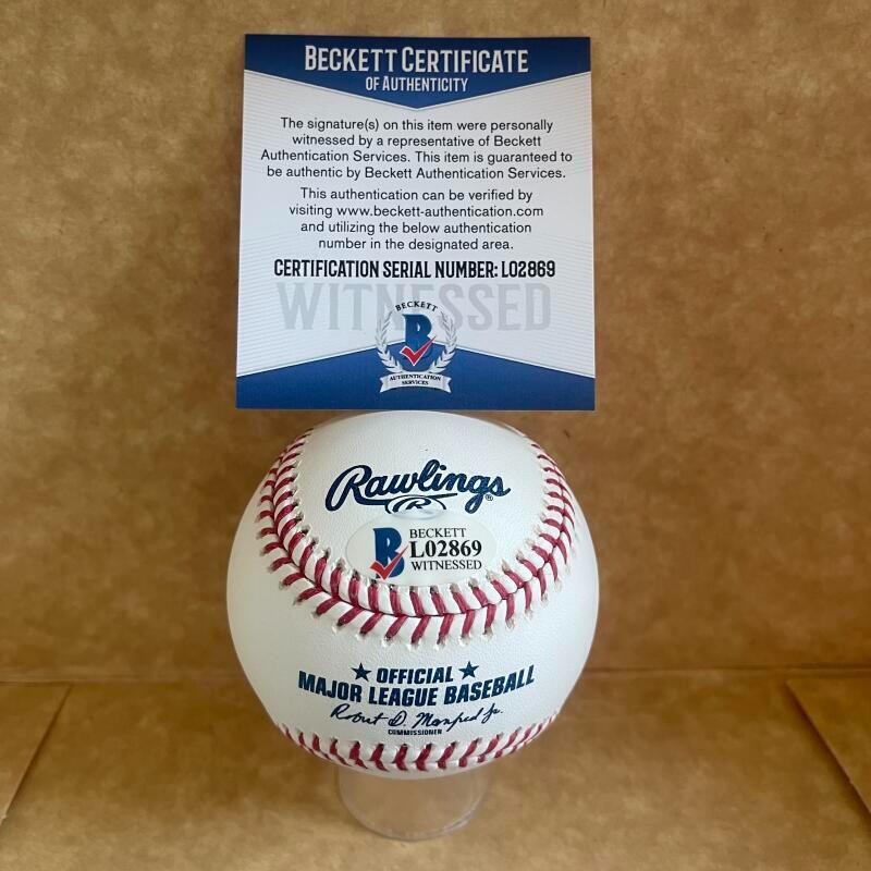 ALEK THOMAS DIAMONDBACKS SIGNED AUTO M.L. BASEBALL BECKETT AUTH