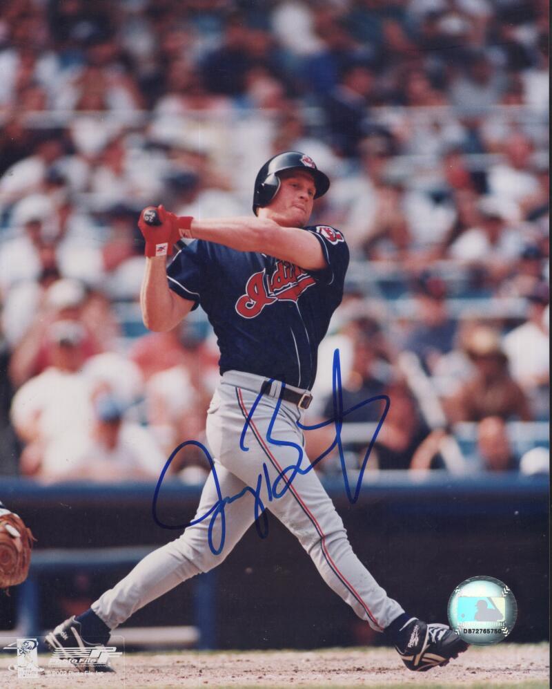 JEROMY BURNITZ INDIANS SIGNED AUTOGRAPHED 8X10  PHOTO  W/ COA