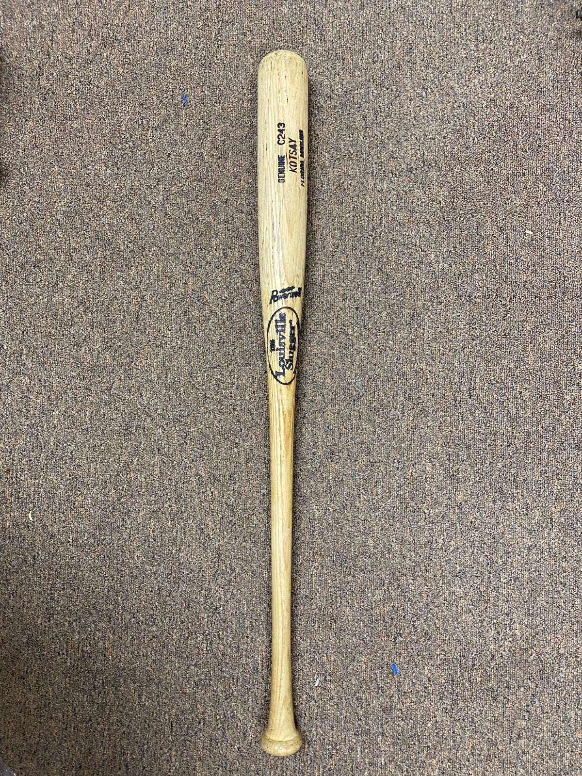MARK KOTSAY FLORIDA MARLINS GAME USED LV SLUGGER C243 BASEBALL BAT