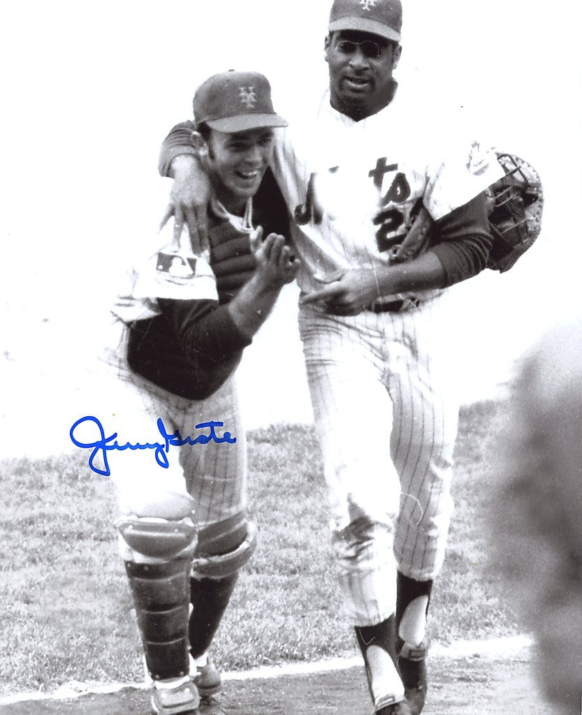 JERRY  GROTE  NEW  YORK  METS   SIGNED 8X10   PHOTO