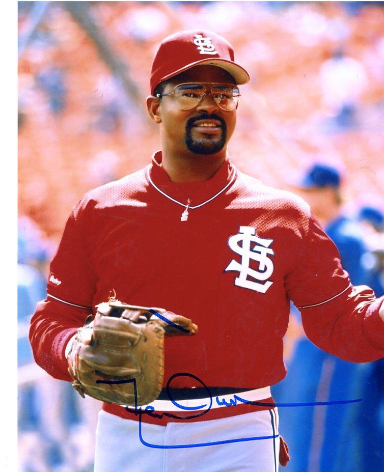 LEON DURHAM  ST. LOUIS CARDINALS SIGNED AUTOGRAPHED 8X10 PHOTO