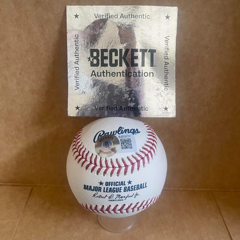RICK REICHARDT ANGELS/WHITE SOX SIGNED AUTO M.L. BASEBALL BECKETT AUTH