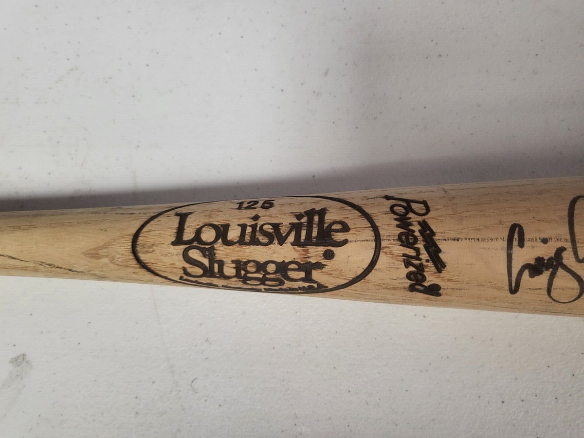 CRAIG COUNSELL FL MARLINS SIGNED AUTO GAME USED LOUISVILLE SLUGGER BAT BECKETT