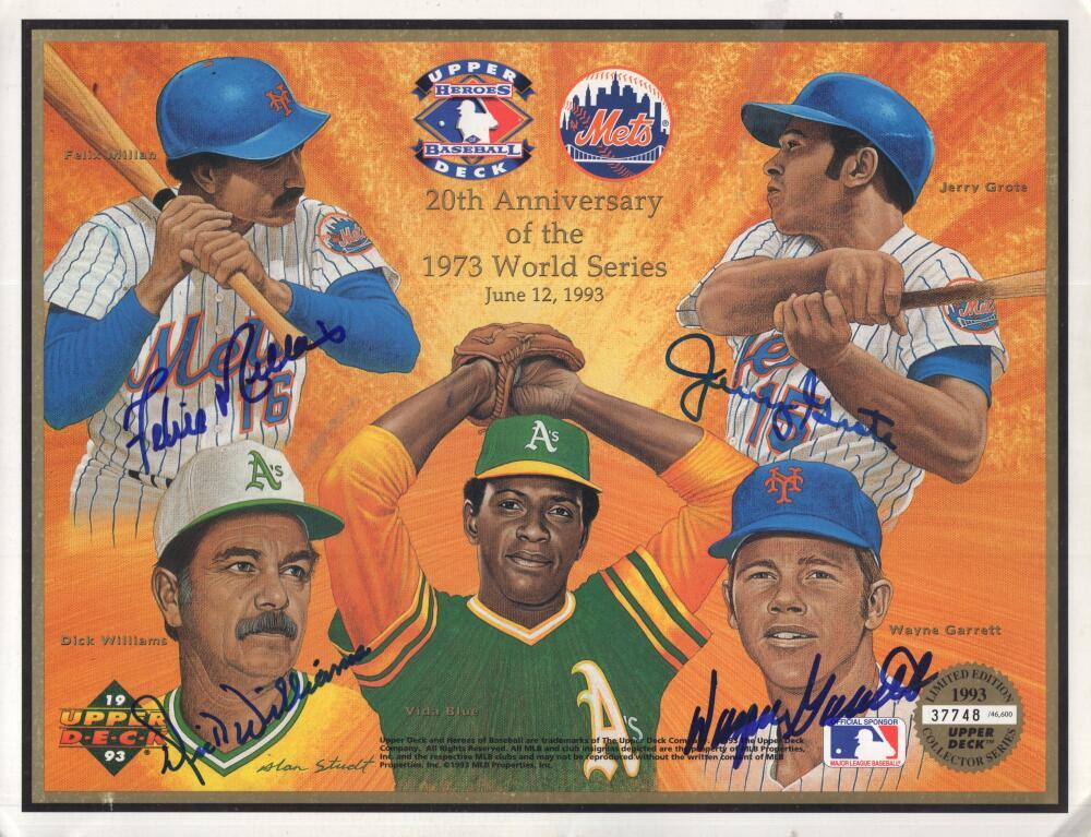 93 UD MILLAN WILLIAMS GARRETT GROTE SIGNED PHOTO L/ED 