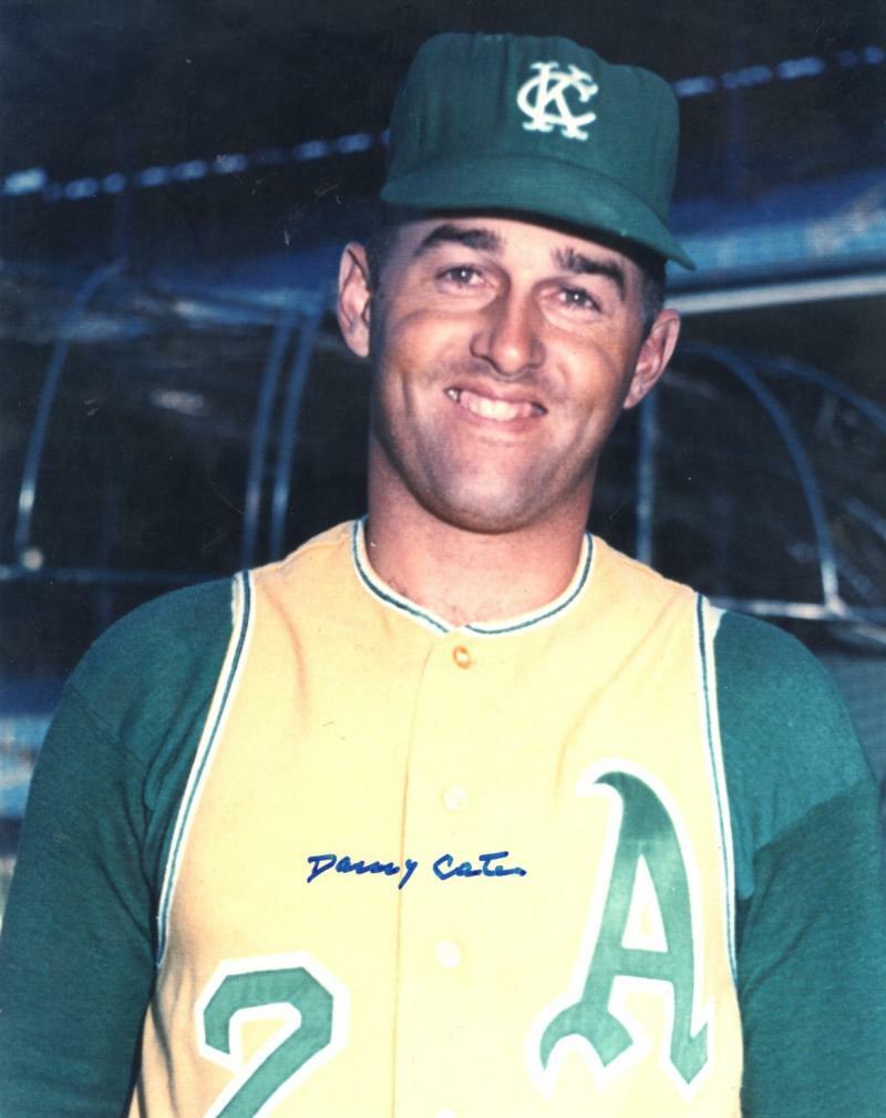 DANNY CATER KANSAS CITY A'S  SIGNED AUTOGRAPHED 8X10 PHOTO W/ COA