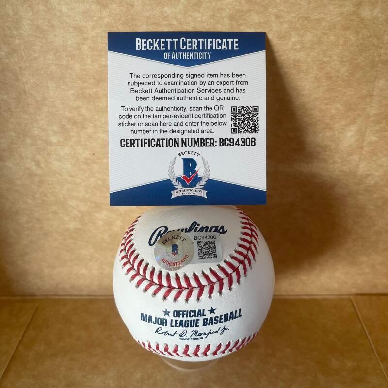 LARRY MCWILLIAMS 89-PHILLIES SIGNED AUTOGRAPHED M.L. BASEBALL BECKETT