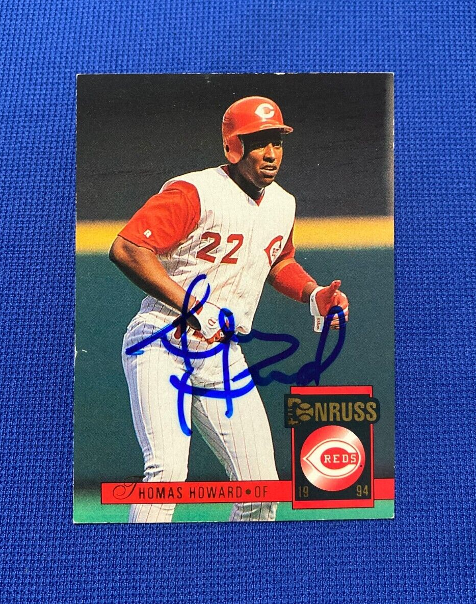1994 DONRUSS THOMAS HOWARD CINCINNATI REDS SIGNED AUTOGRAPHED #164 CARD W/COA