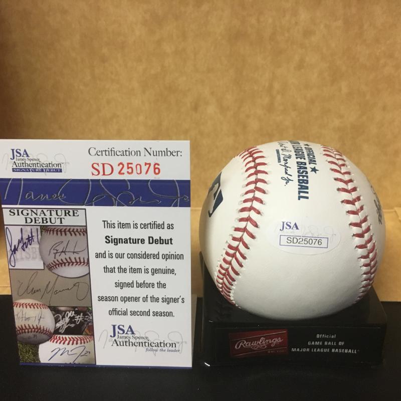STEVEN MOYA DETROIT TIGERS M.L. SIGNED BASEBALL JSA SD25076