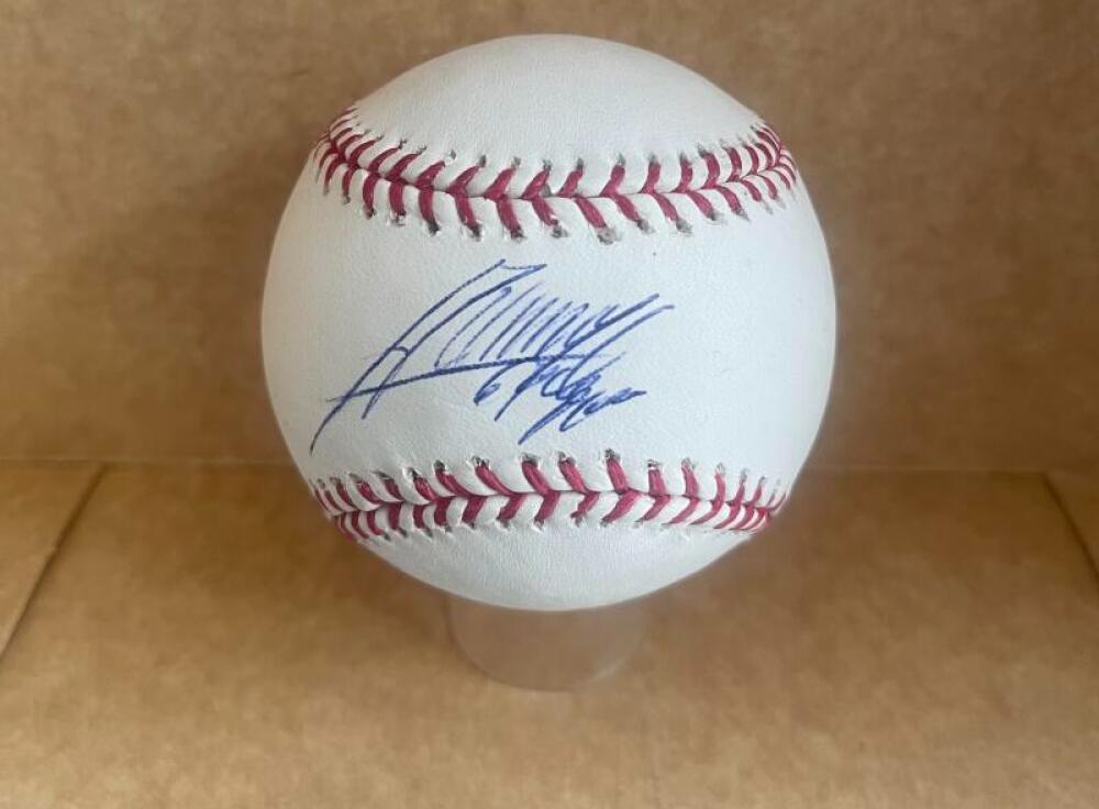 MELVIN MORA ORIOLES/METS SIGNED AUTOGRAPHED M.L. BASEBALL BAS AUTH