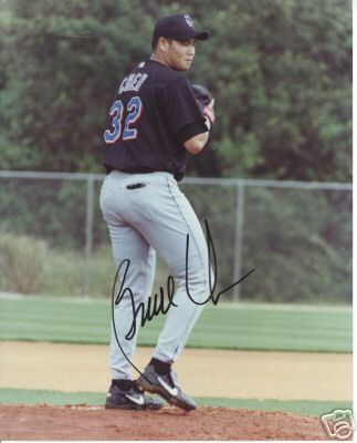 BRUCE CHEN NEW YORK METS SIGNED 8X10 PHOTO W/COA