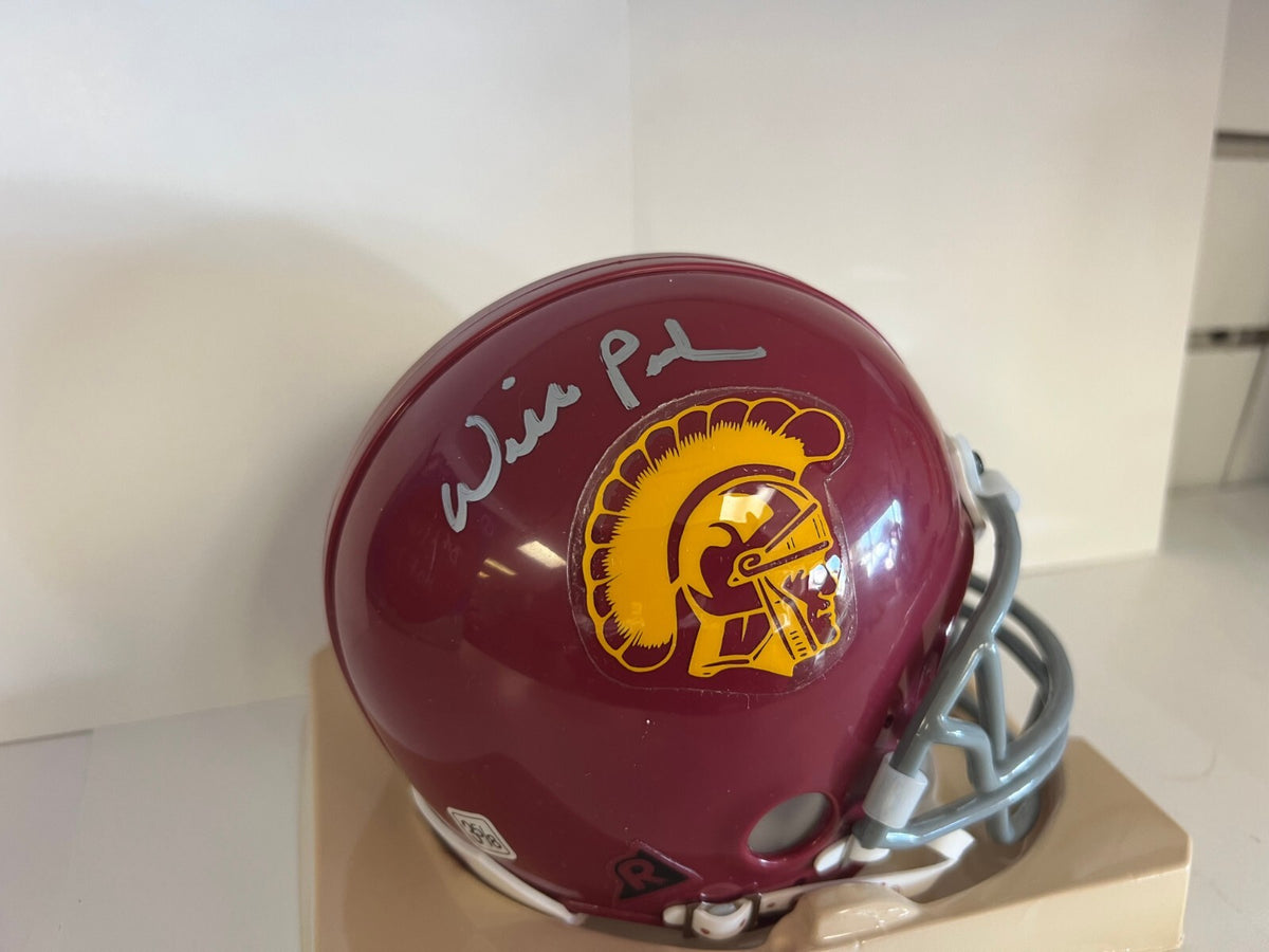 WILL POOL USC TROJANS SIGNED AUTOGRAPHED MINI HELMET W/COA