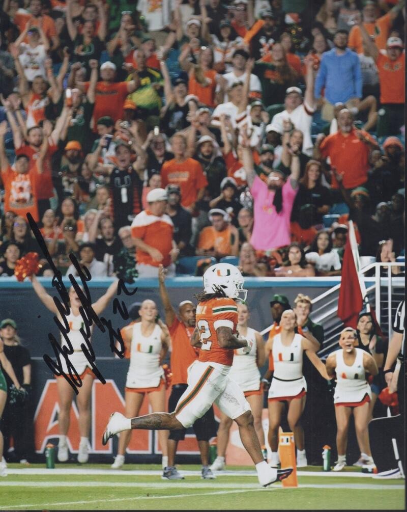 GERARD PRINGLE MIAMI HURRICANES SIGNED AUTOGRAPHED 8X10 PHOTO W/ COA