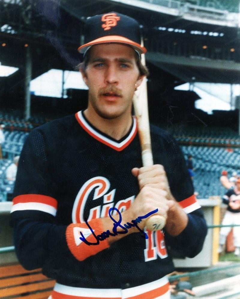 DAVE BERGMAN SAN FRANCISCO GIANTS SIGNED AUTOGRAPHED ACTION 8X10 PHOTO W/COA 